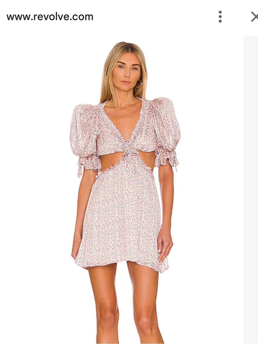 For Love & Lemons Phoebe Mini Dress - Blue and pink